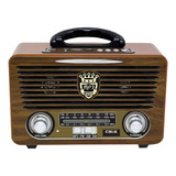 Radio Fm Recargable Vintage - Bluetooth - Am/fm