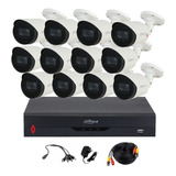 Kit 12 Cámaras 8mp 4k Bullet  Audio Dvr 4k H.265 Ivs 