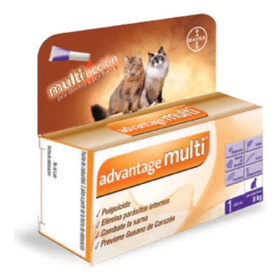 Advantage Multi Pipeta Gatos 4 A 8 Kg 0.8 Ml 3 Pack | Envío gratis