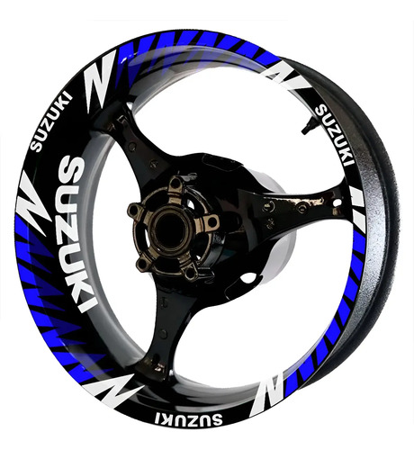 Calcomanias Stickers Para Rines Suzuki Completo Rin Moto Ss