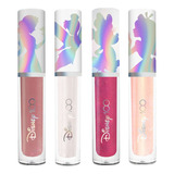 Set 4 Labiales Líquidos Gloss Holografico Disney Original