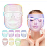 Máscara Led 7 Cores Facial Fototerapia Recarregável 