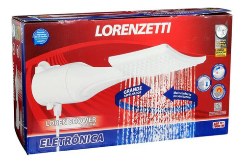 Loren Shower Eletrônico Ultra 220v 7500w Ducha Lorenzetti
