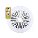 Luminária Ventilador Luz Led Branco Frio E Quente Teto 36w Cor Da Luz Grade Branca 110v/220v