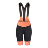 Bretelle De Ciclismo Mauro Ribeiro Fiber Coral Fem Preto