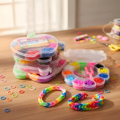 3 Kits Ligas Tejer Pulseras Llaveros Niños Juguete Piñata Bo | MercadoLibre