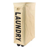 Cesto Para Ropa. Bolsa Rectangular Con Ruedas. Laundry.