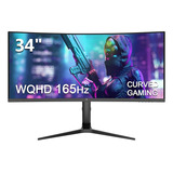 Monitor De Juegos Curvo Z-edge Ug34 Gaming 34  21:9 Uwqhd 3440x1440 165hz 1ms Negro 110v/220v