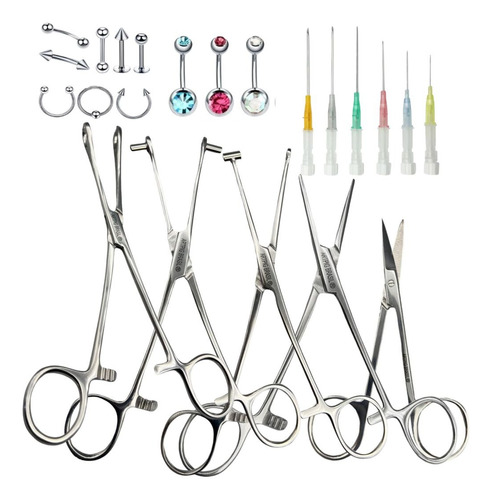 Kit Body Piercing Iniciante 10 Catéters + 10 Piercing