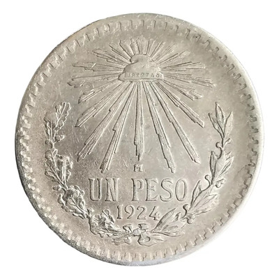 Moneda Un 1 Peso 1924 Plata Ley 0.720 Año | Envío gratis
