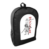 Mochila Negra Anime One Piece Adulto / Escolar A4