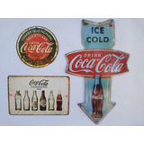 Combo Coca Cola X 3 Unid Carteles De Chapa