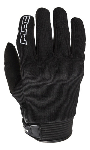 Guantes Moto Microfibra Cuero Mac Street Negro Protecciones