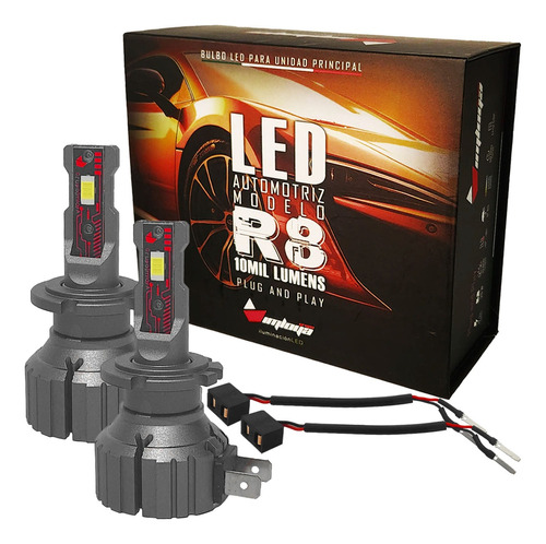 Imloya Kit De Focos Led R8 10mil Lm Conector Plug And Play 