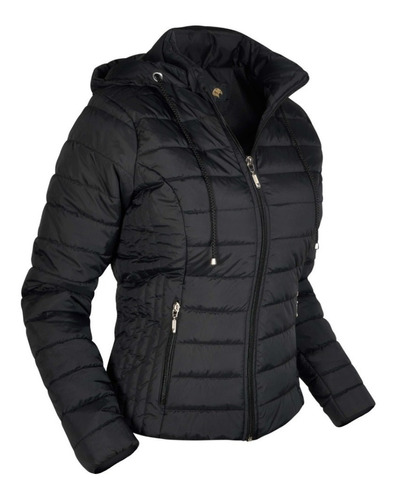 Chaqueta Mujer Capota Impermeable Acolchada