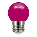 10 Lâmpada Bolinha Léd 1,5w G45 E27 Colorida Rosa