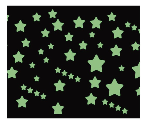 50 Estrellas Luminosas Adhesivas Brillan Oscuridad Sticker 