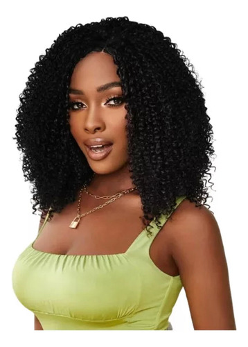 Lace Peruca Wig Cacheada Alça Regulável Cabelo Bio Orgânico