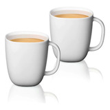 Juego De 2 Tazas Lume Coffe Mug 400 Ml Nespresso Vertuo Color Blanco