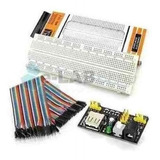 Combo Kit Protoboard 830 + Fuente 5v 3.3v + 40 Cables M - H