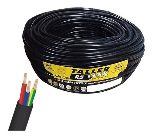 Cable Tipo Taller Alargue 3x1,5mm Tpr Corte X 10 Metros