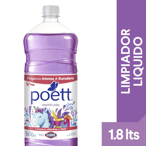 Limpiador Líquido Aromatizante Poett Espíritu Play (botella) 1800 Ml