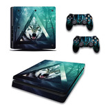 Skin Personalizado Para Ps4 Slim Lobo (0785)