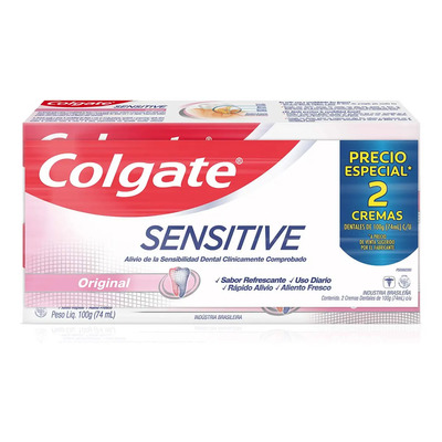 Pack x2 Pasta Dental para Dientes Sensibles Colgate Sensitive 74ml | MercadoLibre