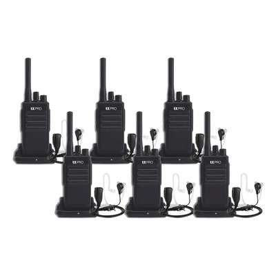 6 Walkie Talkies TXPro TX320 UHF 16 Canales Linterna Manos Libres | Envío gratis