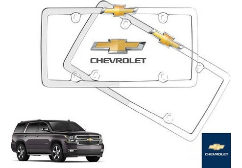 Par Porta Placas Chevrolet Tahoe 2018 Original