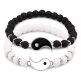 Yifnny Yin Yang Pulsera, 2 piezas a Juego yin yang amigo Par