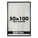 Moldura Quadro 50x100 Acetato Poster Arte Decorativo Imagem