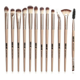 Kit 12 Pincéis Maquiagem Aplicador Base Sombras Delineados