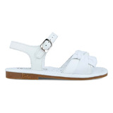 Sandalia Huarache Kinder De Piel Niña Blanco Talla. (17.5 - 