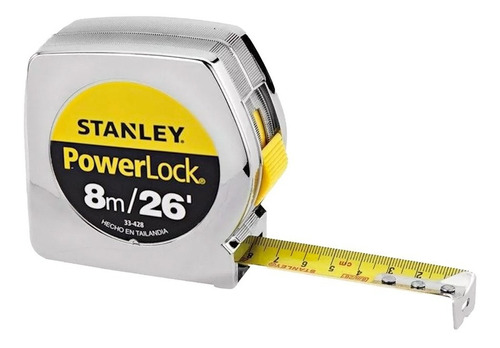 Flexómetro Stanley 33-428mx Powerlock 8 Mts