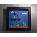 Super Mario Bros - Nes - Cuadro Diorama - Geek Frame