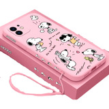 Case Funda Snoopy 6 Peanuts Compatible Con iPhone Rosa Pink