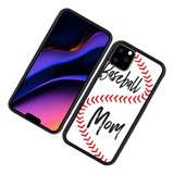 Funda Para iPhone 11 Pro Max Blanca Diseno Baseball Mom