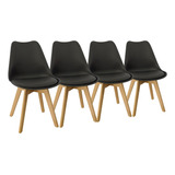 Sillas X 4 Eames Tulip Comedor Almohadón Patas Madera Ct