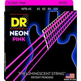 Encordado Bajo 4 Cuerdas Dr Strings Neon Pink Npb 45 105