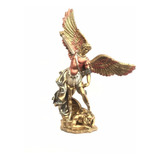 Figura Decorativa San Miguel Arcángel Dorado 35cm