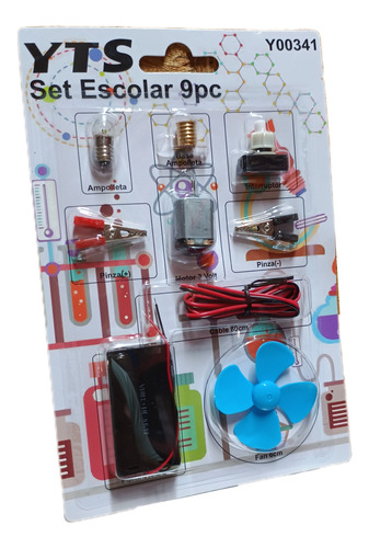 Kit/set/juego Circuito Eléctrico Escolar Yts 9 Piezas