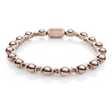 Pulsera Bizzarro Acero En Color Rosa Para Caballero Diámetro 6 Cm