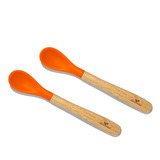 Avanchy Juego De Cucharas Infantiles De Bambu Y Silicona, Ut