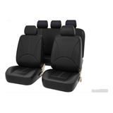 Kit 9pz Fundas Asiento Delantero Auto Universal Cuero De Pu