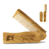  Pente De Madeira Dobrável Viking Impressionante Para Homens