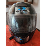 Casco Integral Alltop Negro, Gris Y Azul Con Escorpión.