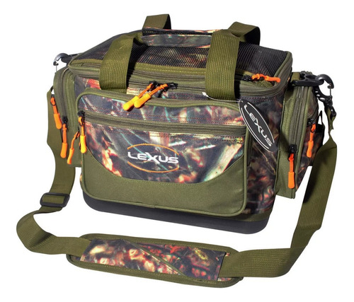 Bolso Pesca Lexus Lt-1677 Camo Base Rigida Tipo 3600 Color Verde