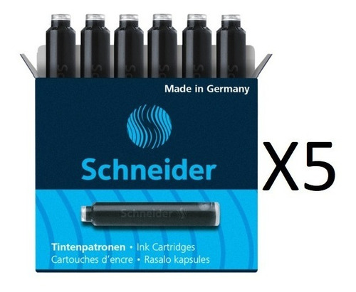 Tinta Universal Scheneider  Pack 5 Cajas De  6 Cartuchos