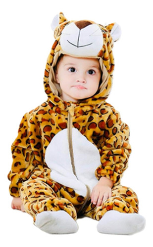 Pijama Polar Disfraz Leopardo Invierno Otoño Niño Niña Bebés